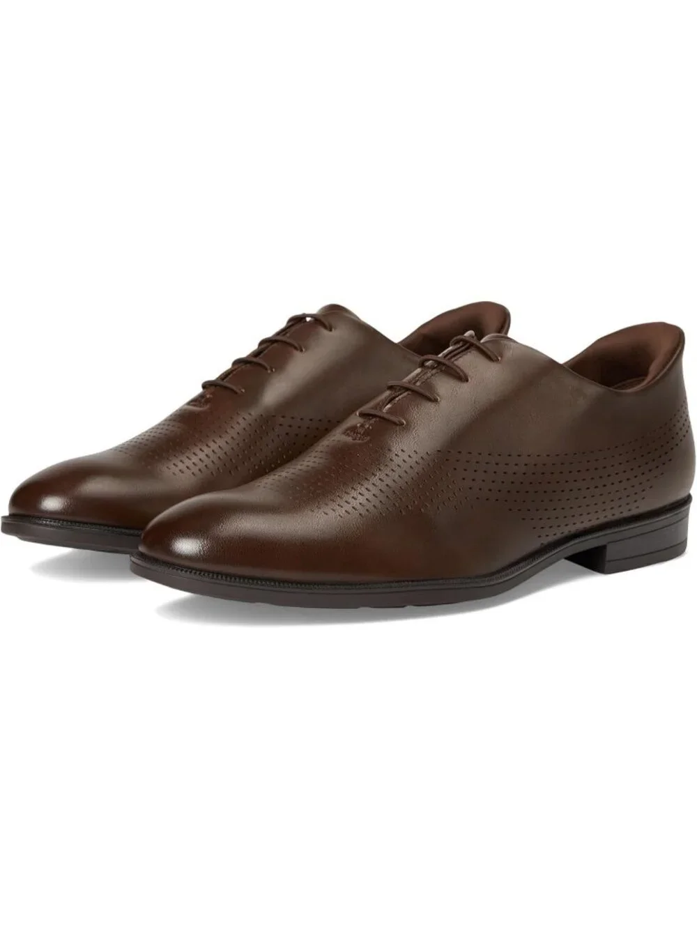 Marc Joseph Men's Brown Napa Leather Closed Toe Casual Oxford Block Heel Shoes